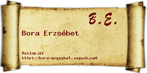 Bora Erzsébet névjegykártya